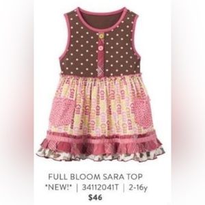 Matilda Jane Heart to Heart Hazel Dot Ruffle Leggings NWT& Full Bloom Sara top